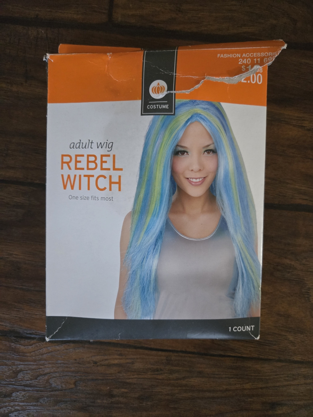 Rebel Witch Women's Long Blue & Green Wig
